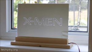 Xmen led edge lit sign daytime