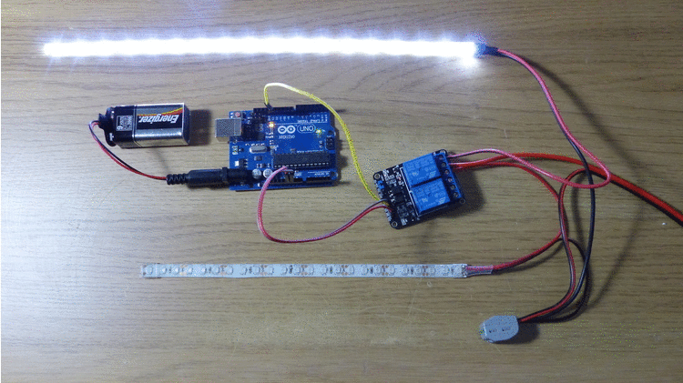 2 relay module arduino led strip