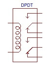 DPDT Relay circuit symbol