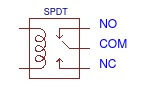 SPDT Relay circuit symbol