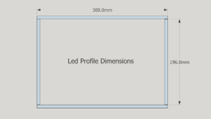 Infinity mirror profile overall dimensions