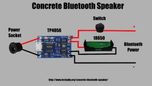 Concrete Bluetooth Speaker Power Wiring Diagram